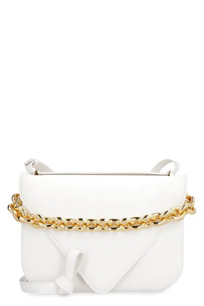 Bottega Veneta Mount Leather Envelope Handbag In White