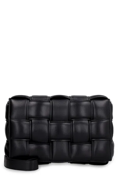 Bottega Veneta Stylish Black Padded Leather Crossbody Handbag For Women