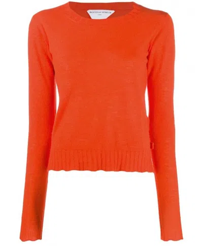 Bottega Veneta Women's Orange Cashmere Sweater For Ss20