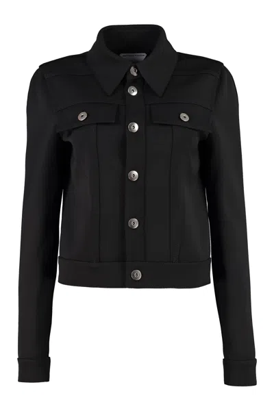 Bottega Veneta Wool Blend Two Button Black Blazer For Women, Fw21