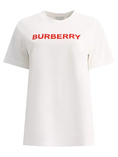 Burberry Casual And Chic White Margot T-shirt For Women In Black