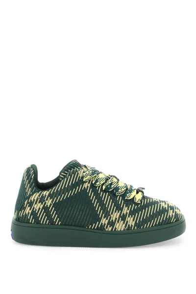 Burberry Checkered Stretch Sneakers For Men In Multicolor
