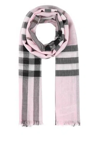 Burberry Luxurious Pink Plaid Scarf For Men