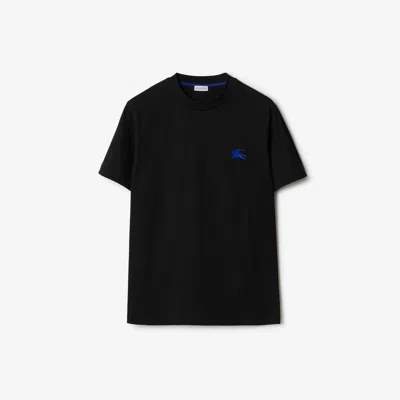 Burberry Men's Black Cotton T-shirt With Logo