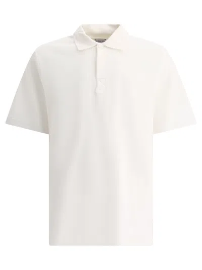 Burberry Men's White Polo Shirt With Equestrian Design