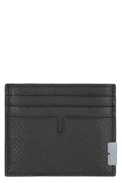 Burberry Stylish Black Leather Card Case For Men