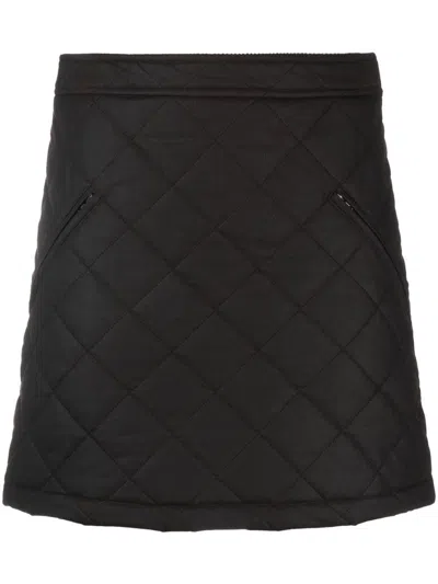 Burberry Quilted Brown Miniskirt For Women