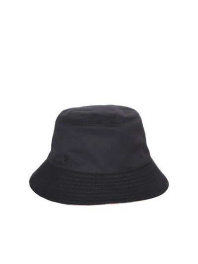 Burberry Reversible Logo-embroidered Twill Bucket Hat In Black