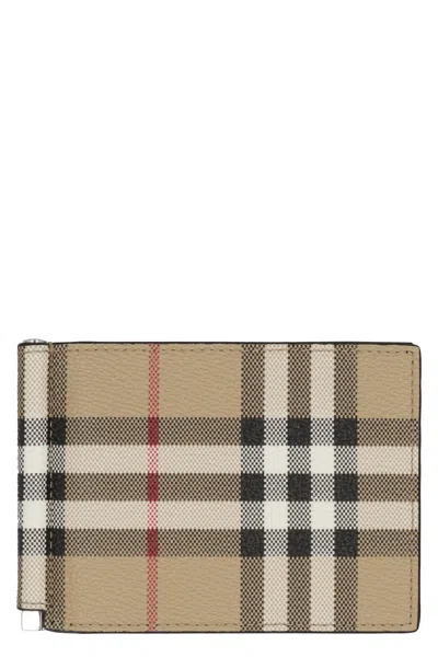 Burberry Vintage Check Print Wallet For Men In Neutral
