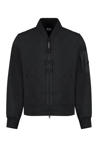 C.p. Company Techno Fabric Jacket In Black