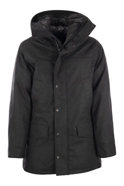 Canada Goose Urban Protection For Men: Long Hooded Parka Jacket In Black
