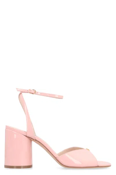 Casadei Pink Patent Leather Sandals For Women