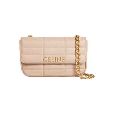 Celine Luxurious Beige Shoulder Handbag For Fashion-forward Women In Pink