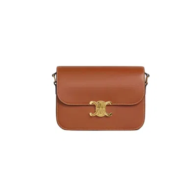 Celine Medium Triomphe Handbag In Brown