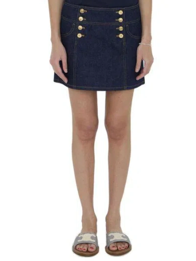 Celine Sailor Miniskirt In Blue