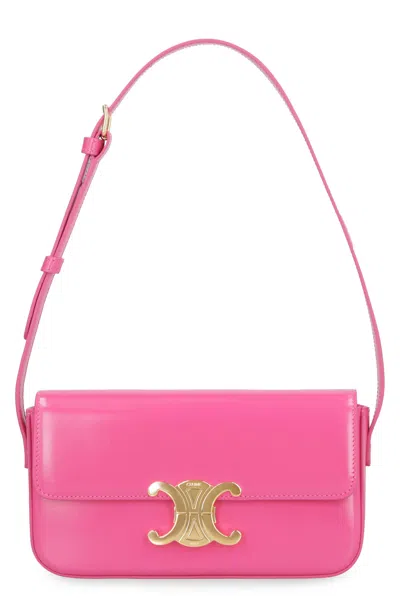 Celine Stylish Pink Shoulder Handbag For Women In Burgundy