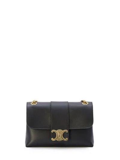 Celine Victoire Medium Handbag In Black