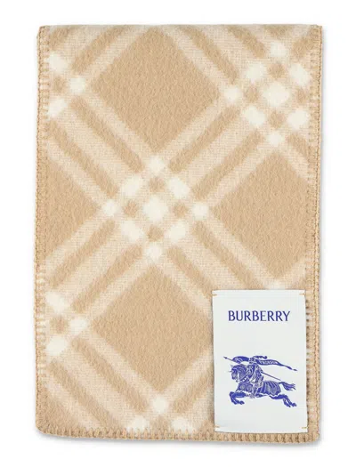 Burberry Archive Beige Wool Check Scarf