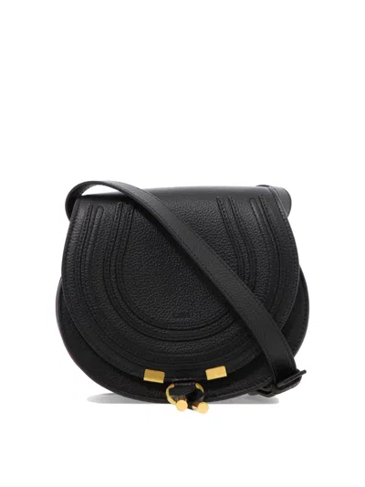 Chloé "small Marcie" Crossbody Handbag In Black