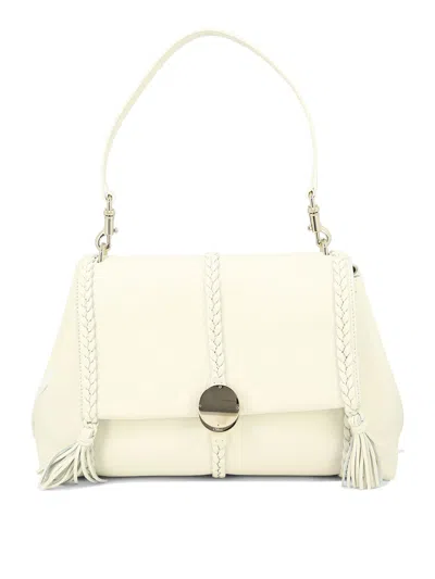 Chloé "penelope Medium" Shoulder Handbag In White