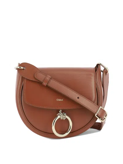 Chloé Brown Leather Crossbody Handbag For Women By Luxury Fashion House