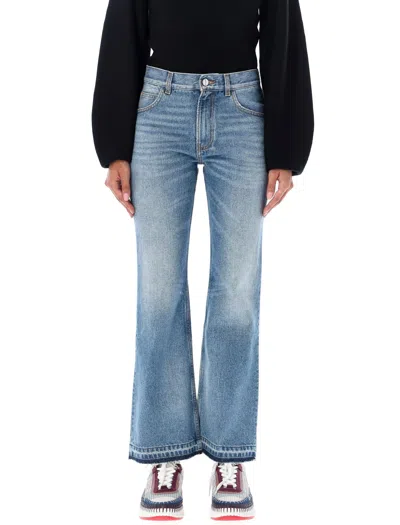 Chloé Chic And Versatile Flared Denim Pants For The Modern Women In Blue