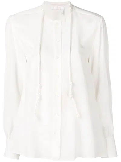 Chloé Elegant Lace Blouse In Iconic Milk For Ss19 In White