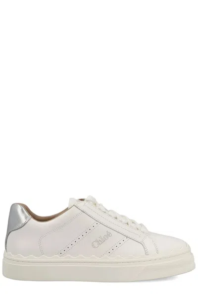 Chloé Lauren Leather Sneaker In White