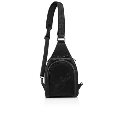 Christian Louboutin Loubifunk Leather One-strap Backpack In Black