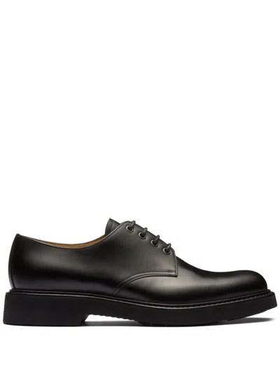 Church's Luxury Lace-up Leather Derbies For The Stylish Man In Black