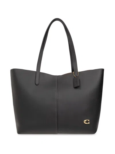 Coach Nomad Branded-plaque Leather Tote Bag In B4/black