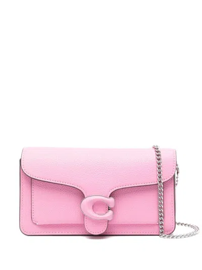 Coach Tabby Leather Shoulder Bag In Lh/vivid Pink