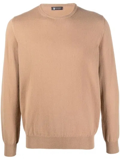 Colombo Crew-neck Cashmere Jumper In Yellow