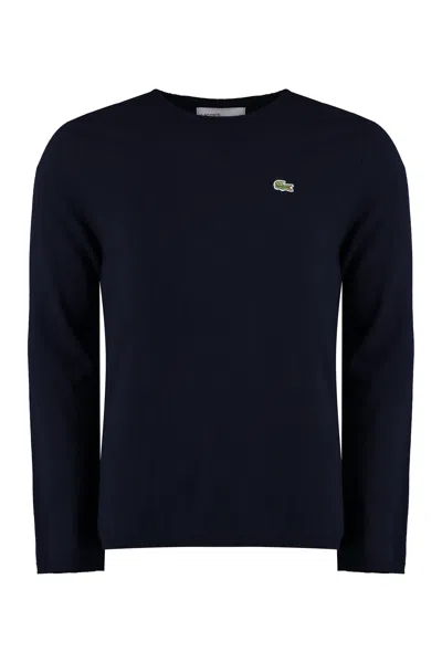 Comme Des Garçons Shirt Blue Crew-neck Wool Sweater For Men From Fw23 Collection