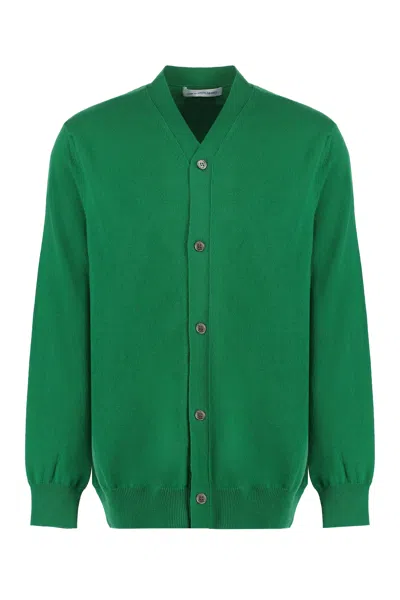 Comme Des Garçons Shirt Green Wool Cardigan For Men