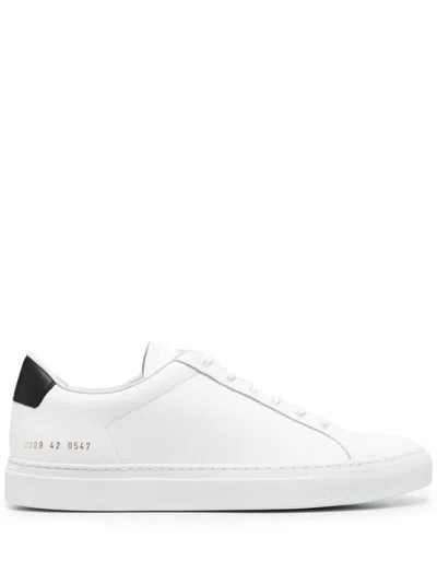 Common Projects Retro Leather Sneakers For Men In Black