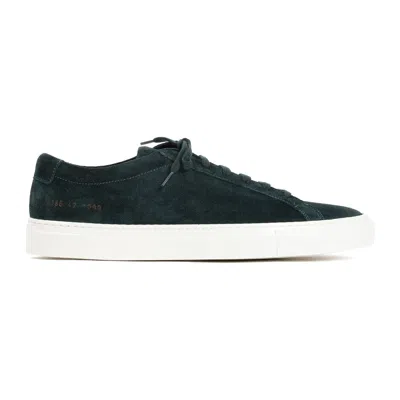 Common Projects Waxed Suede Sneaker For Men In Green