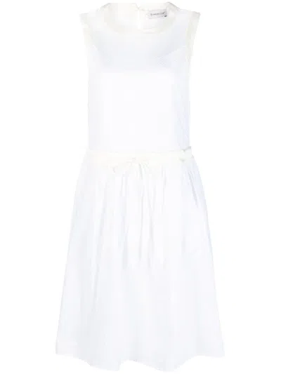 Moncler Sleeveless Cotton Mini Dress In 001
