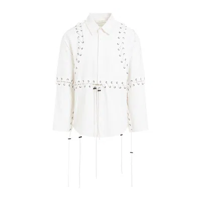 Craig Green Deconstructed Laced Shirt In White