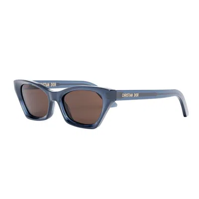 Dior Matte Blue And Brown  Sunglasses For Women