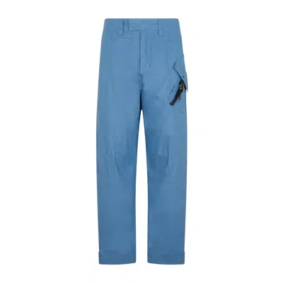 Dior Blue Cotton Men's Pants For Fw22