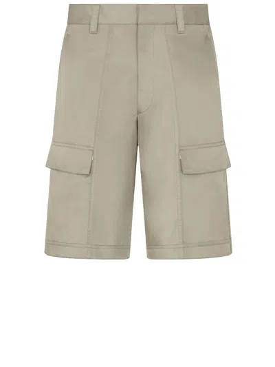 Dior Men's Cargo Bermuda Shorts In Beige Technical Twill For Ss24