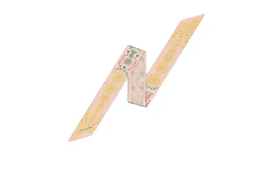 Dior Pink Silk Scarf For Women In Gold