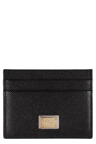 Dolce & Gabbana Black Leather Pouch Wallet For Women