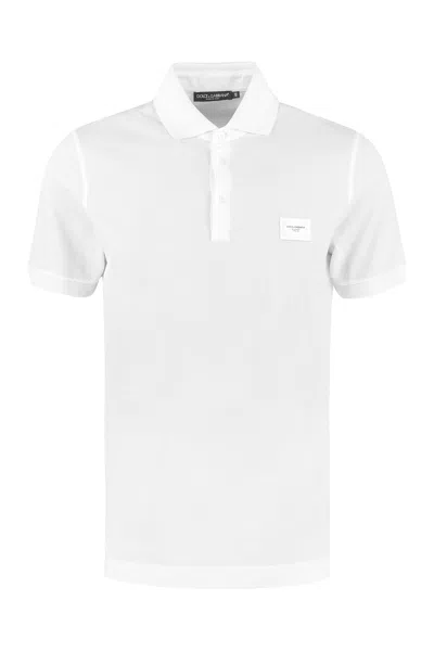 Dolce & Gabbana Classic White Cotton Polo Shirt For Men
