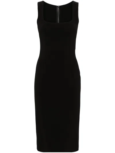 Dolce & Gabbana Elegant Black Midi Pencil Dress For Women