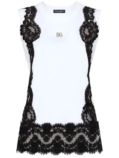 Dolce & Gabbana Elegant White Women's T-shirt For Ss24 Season In S9000
