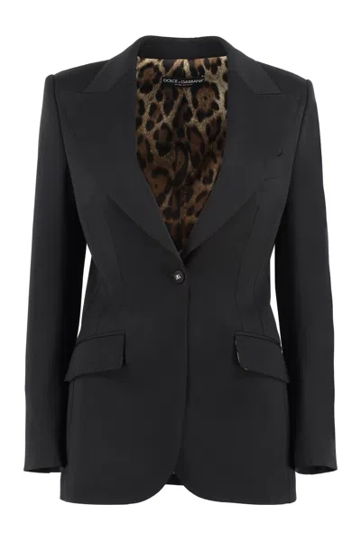 Dolce & Gabbana Luxurious Ss23 Wool Blend Jacket For Women In Black