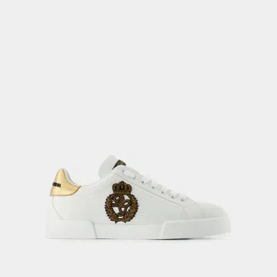 Dolce & Gabbana Portofino Sneaker In White