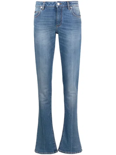 Dolce & Gabbana Stylish Jean Denim Pants With Silver Tag For Women In Blue
